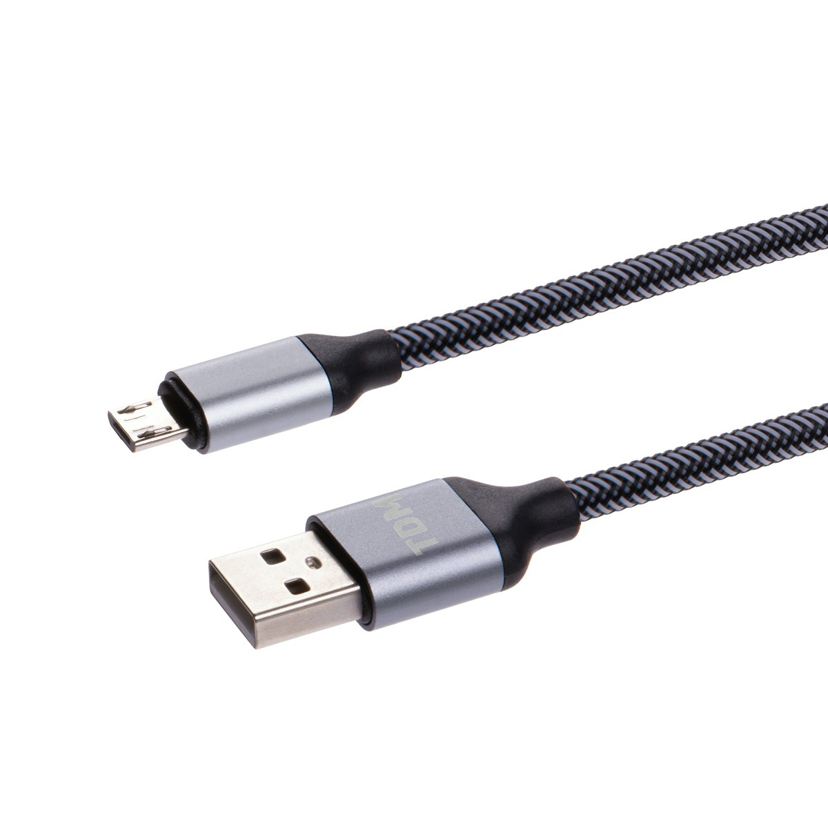 Кабель дк-10 usb-micro usb 1 м в тканевой оплетке (серый) (1/200) tdm sq1810-0310