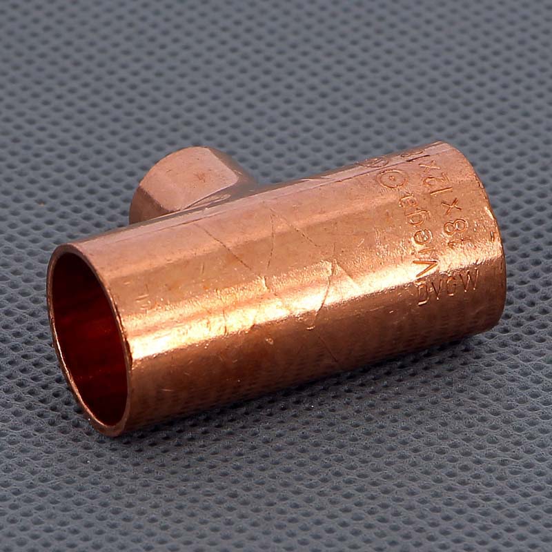 Тройник переходной под пайку 18 х 12 х 18 мм VIEGA медный