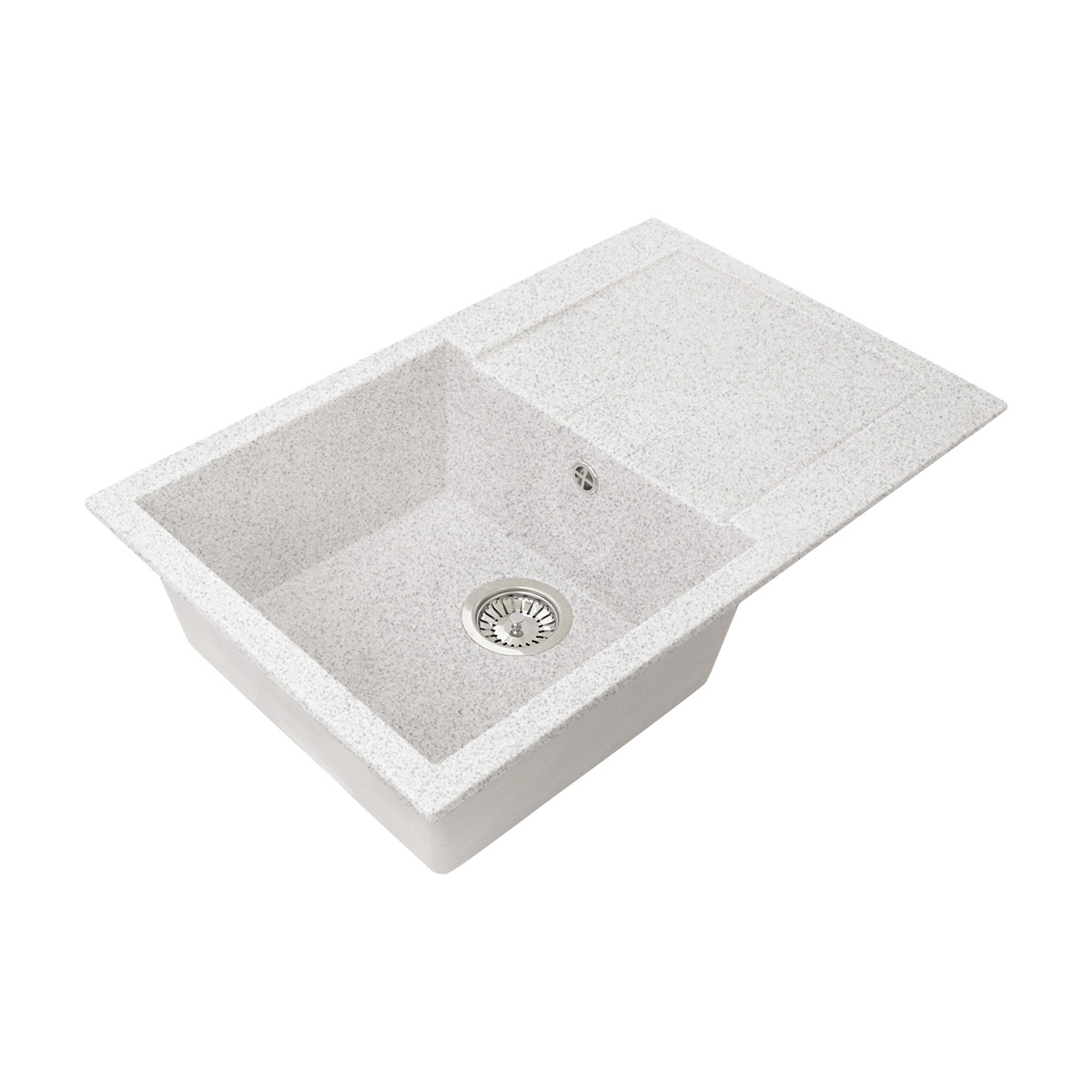 Мойка для кухни врезная искуств. камень gs-25-310 с крылом 775*495 мм серая "granstones"
