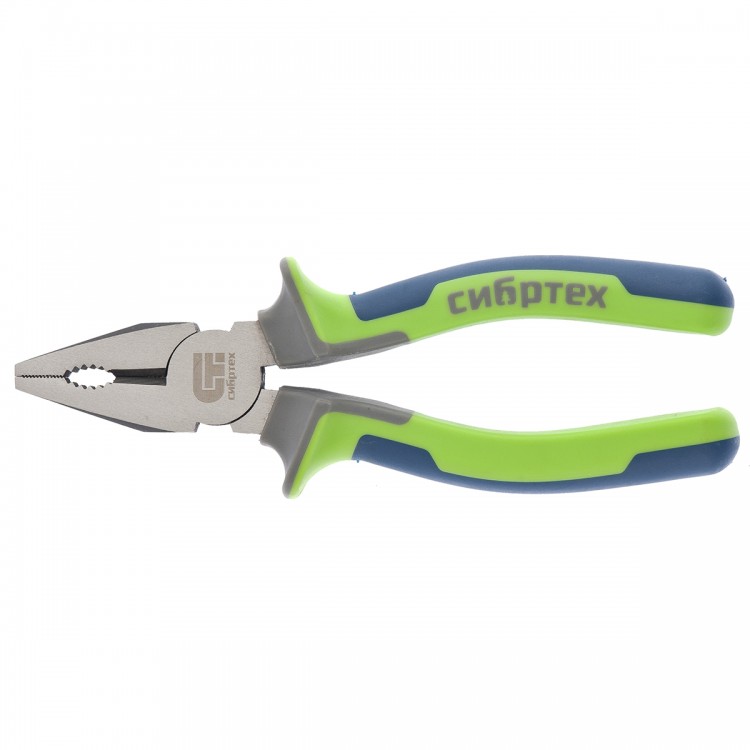 Плоскогубцы комбинированные, 160 мм, фосфатирование, трехкомпонентные рукоятки Сибртех (17053)