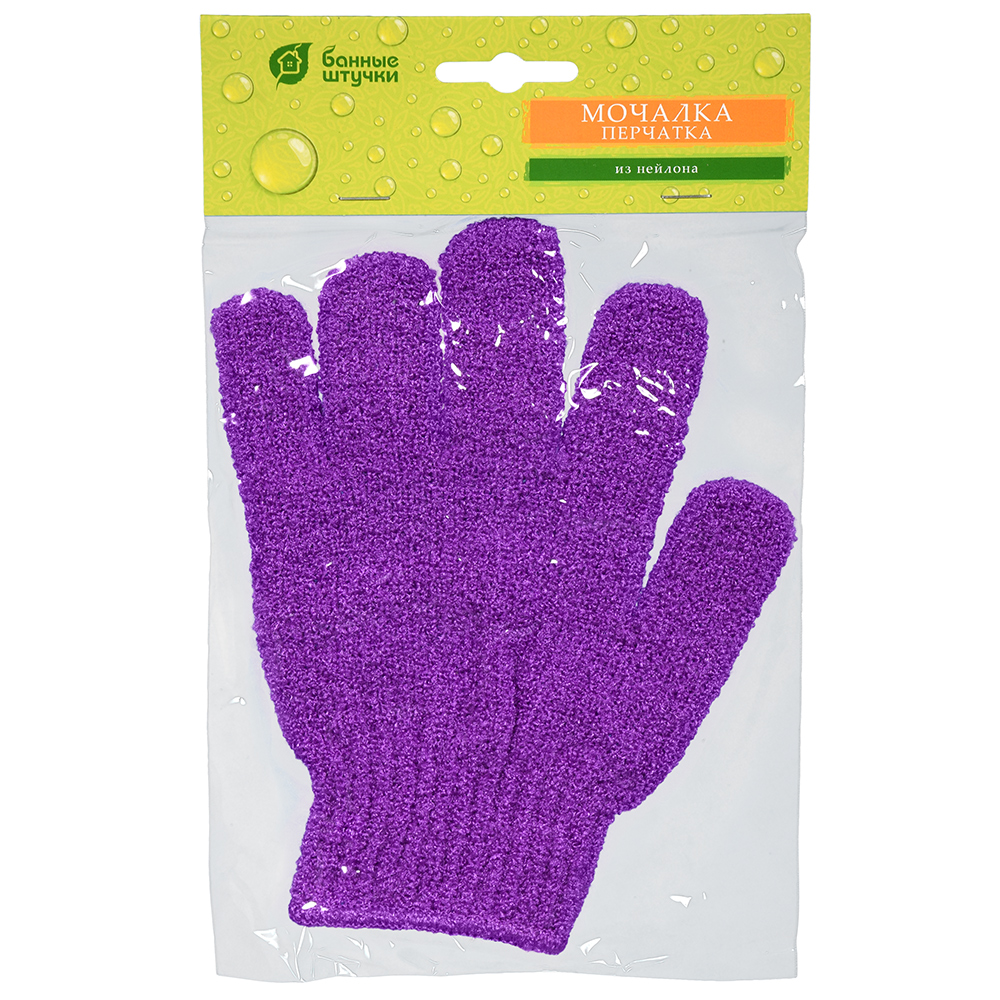 Мочалка-перчатка для душа (30) "банные штучки" 40025