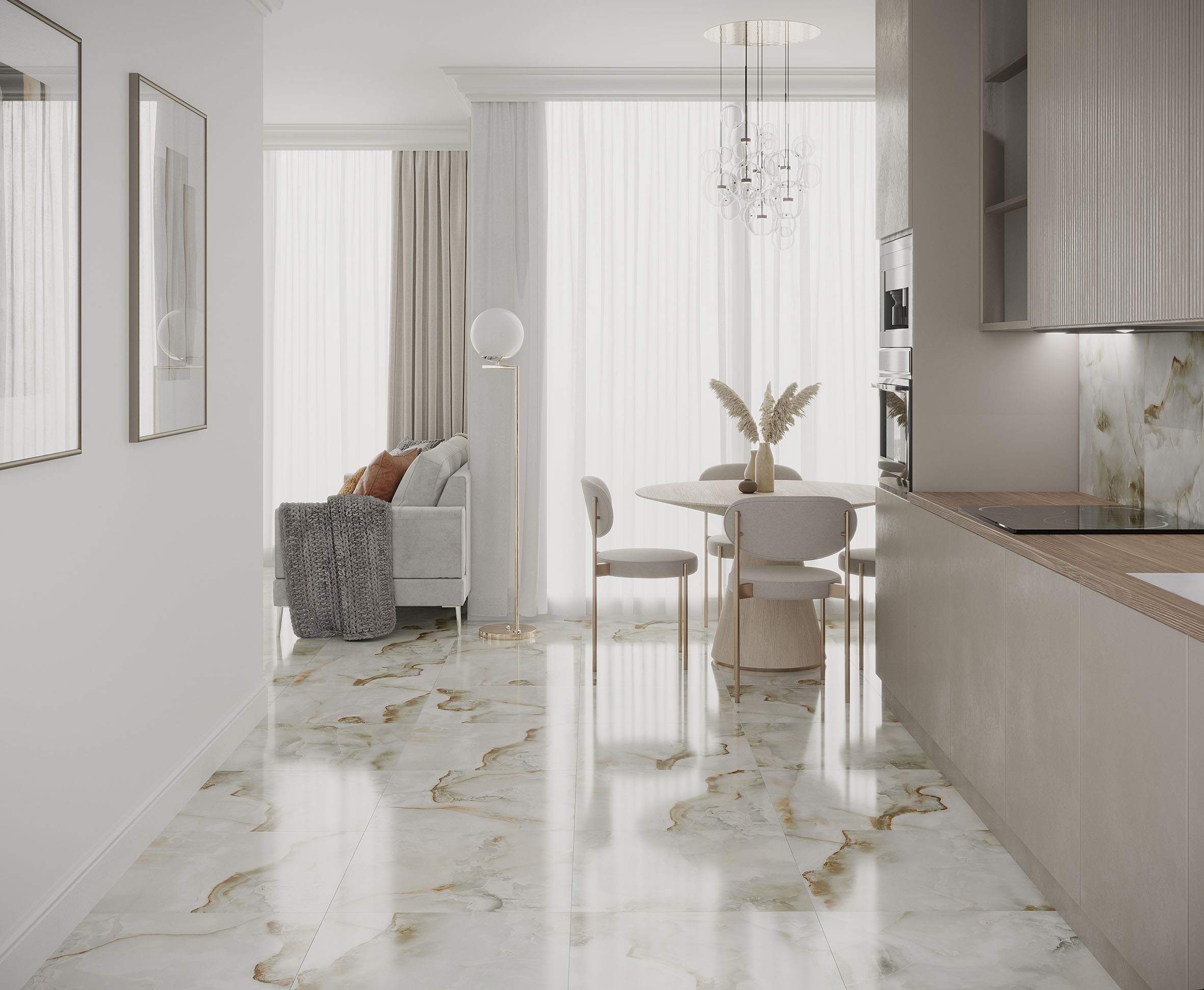 Musica green керамогранит полированный 60x120