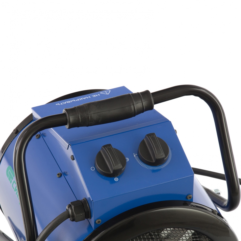 Тепловая пушка ТВ-9 (тепловентилятор) 380 В, 3 режима, вентилятор, 4500-9000 Вт Сибртех (96435)