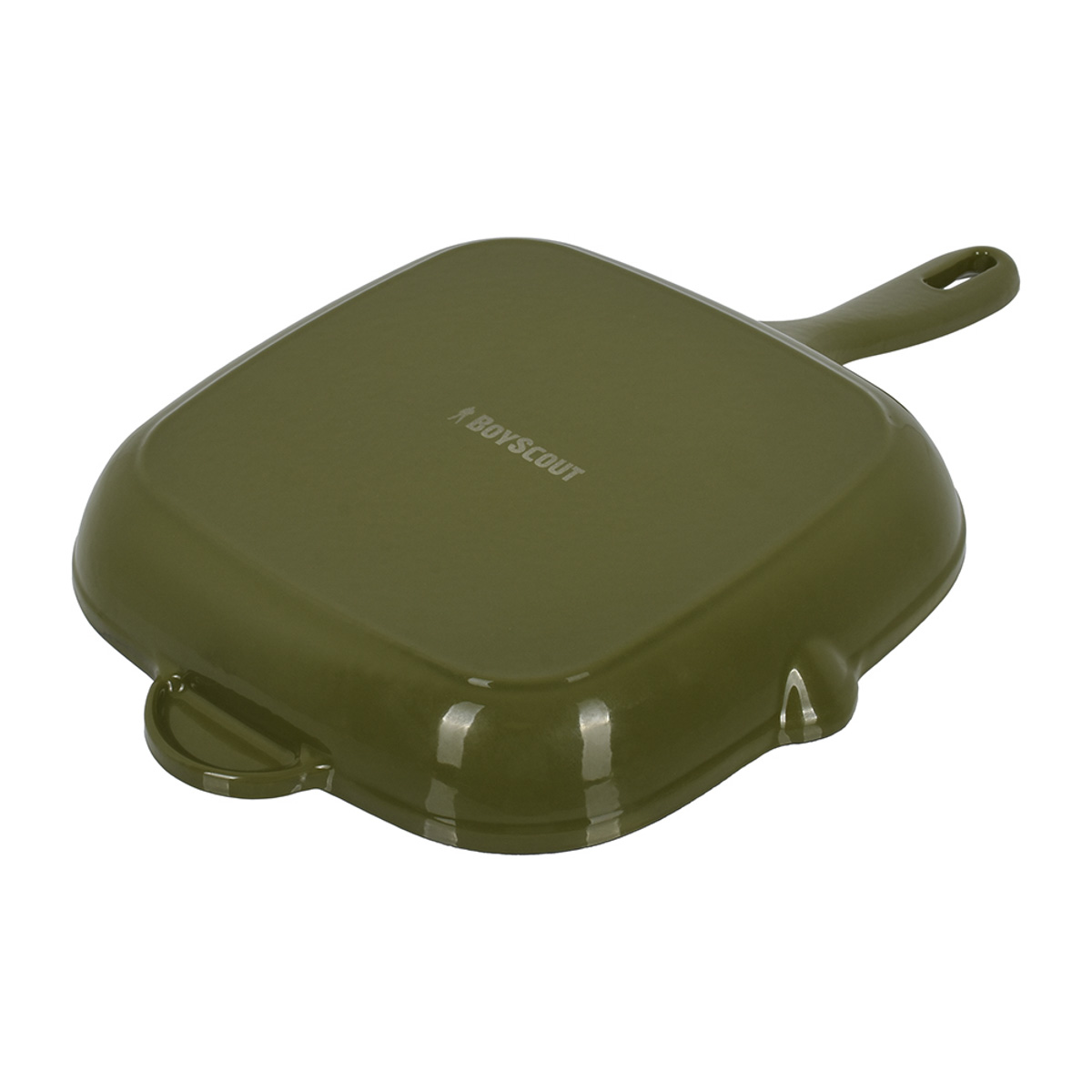 Сковорода-гриль чугунная эмалированная 24*24 см (1/6) "boyscout" 61592