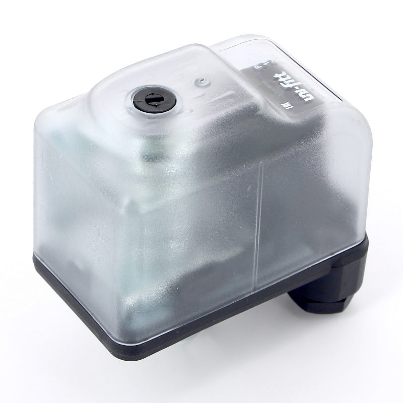 Реле давления UNI-FITT РМ 5, 1-5 бар с накидной гайкой в прозрачном корпусе с градуированной шкалой