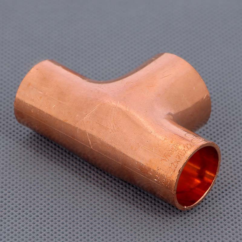 Тройник переходной под пайку 22 х 28 х 22 мм VIEGA медный