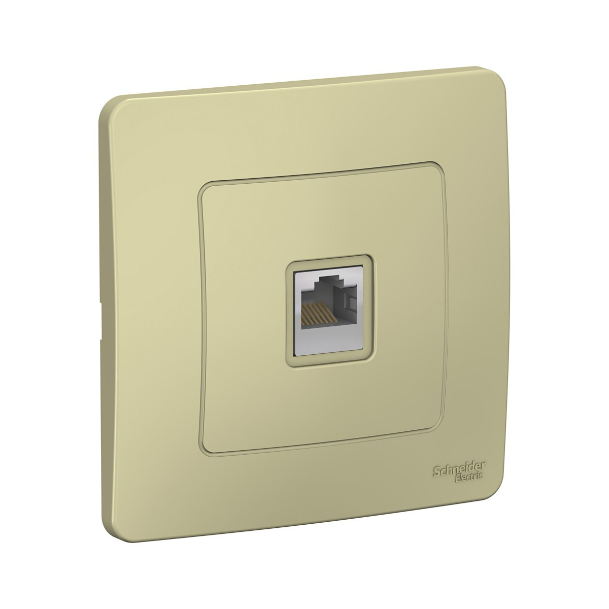 Розетка компьютерная "blanca" 1 местн. rj45, бежевый (1/10/20) "schneider"
