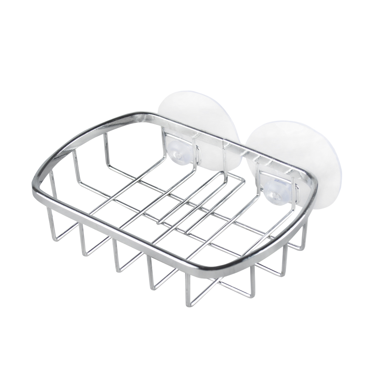 Мыльница на присосках 13*9*3 см хром. (1/24/72) "рыжий кот" cozy-sd-2