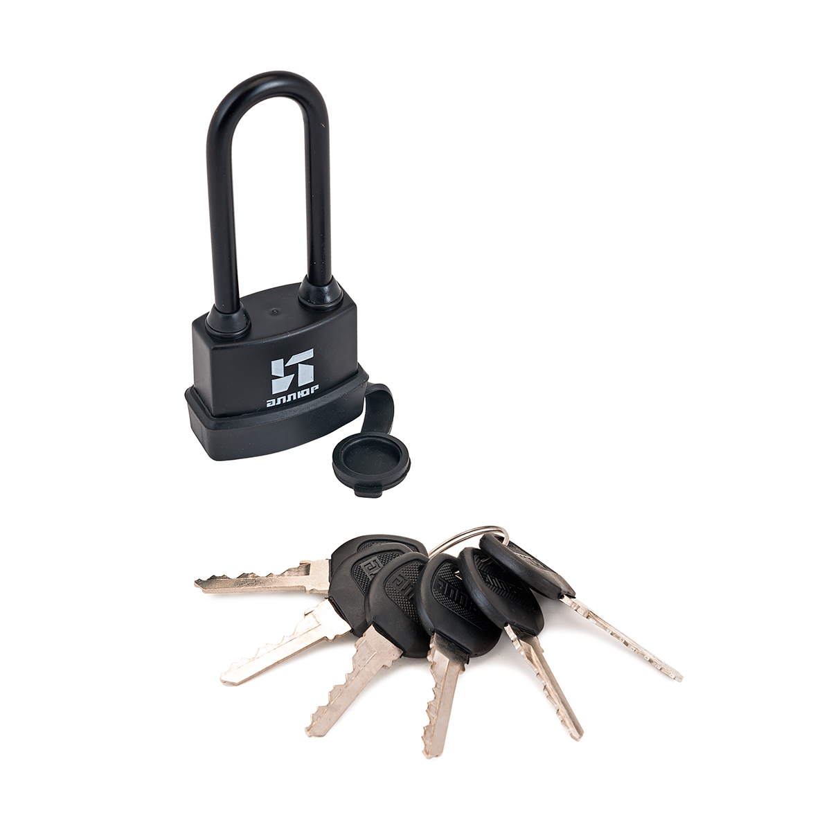 Замок навесной всепогодный вс1ч- 374пд  6,5 мм (6 ключей, длинная дужка) (1/6/72) "аллюр"