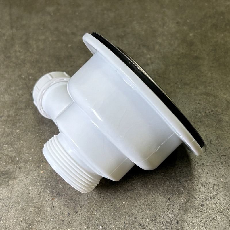 Слив-перелив McALPINE для раковины L=235 х 25 мм, круглое отв., 113 мм реш., выход 1 1/2", хром