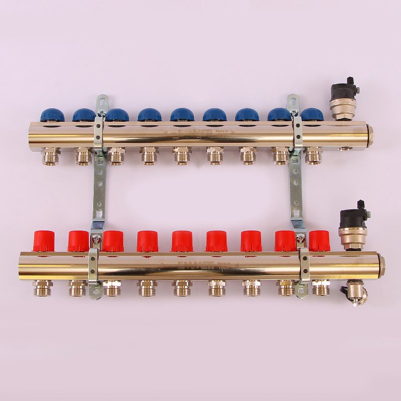 Колл. группа EMMETI TOPWAY 1"x3/4" ЕК 9 выходов с термостатическими вентилями