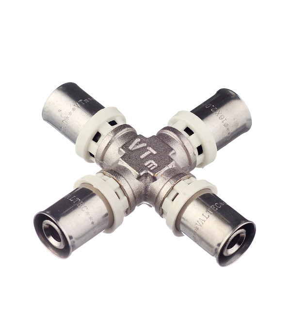 Крестовина 16 х 16 х 16 х 16 мм пресс для МП труб VALTEC (VTm.241.N.161616)