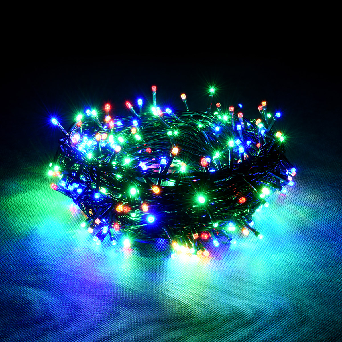 Электрогирлянда "нить" 10 м, 100 разноцв. ламп, 8 реж. (1/20) "vegas"