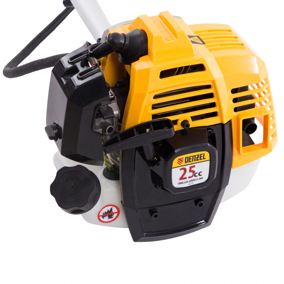 Триммер бензиновый DR-25, 25 см3, неразъемная штанга, состоит из 2 частей Denzel (96270)