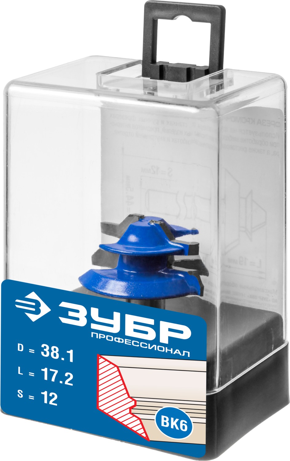 ЗУБР 38.1 x 14 мм, фреза кромочная для углового сращивания, Профессионал (28724-38.1)