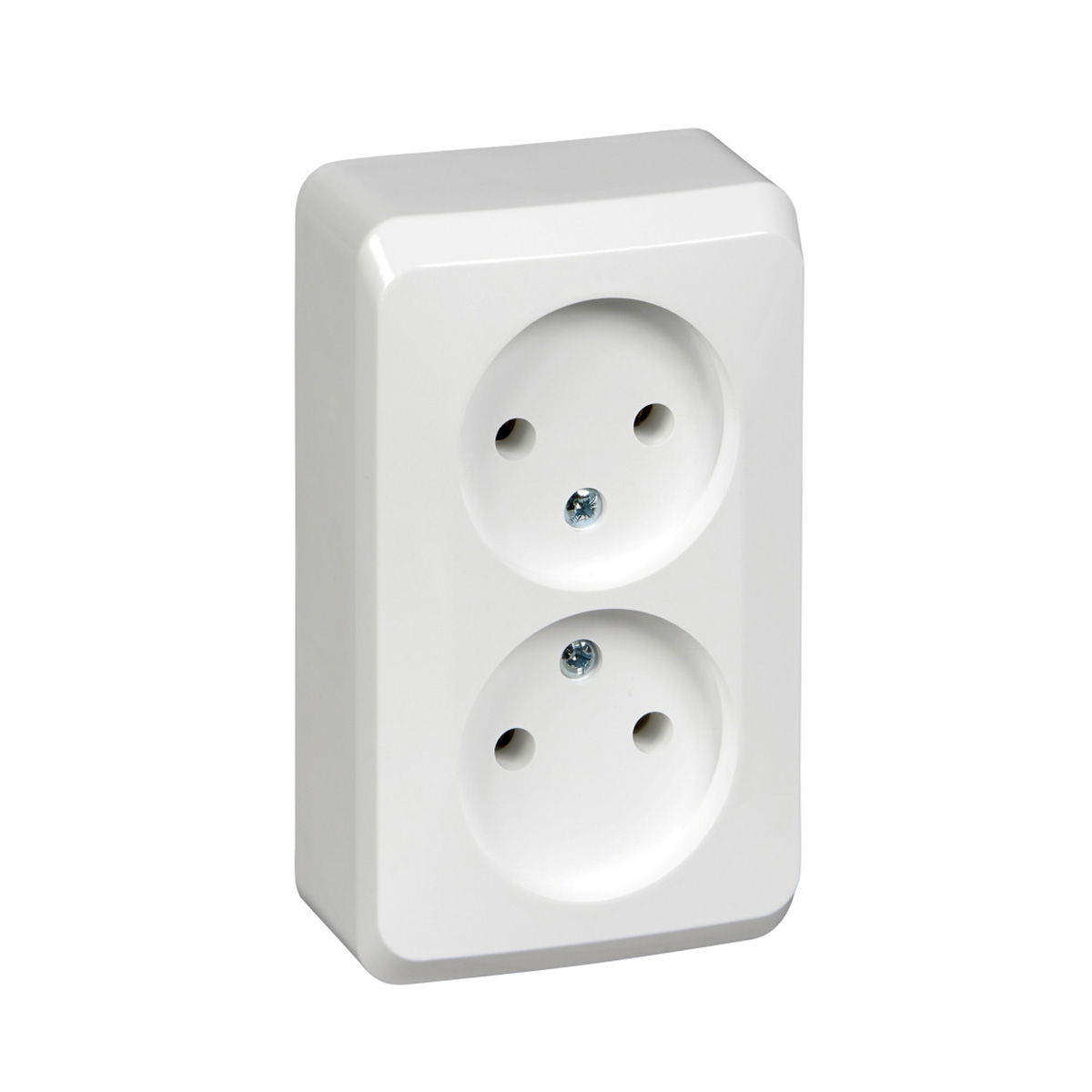 Розетка открыт. уст. "этюд" 2-х местн. 16а, бeлый (1/16/128) "schneider"