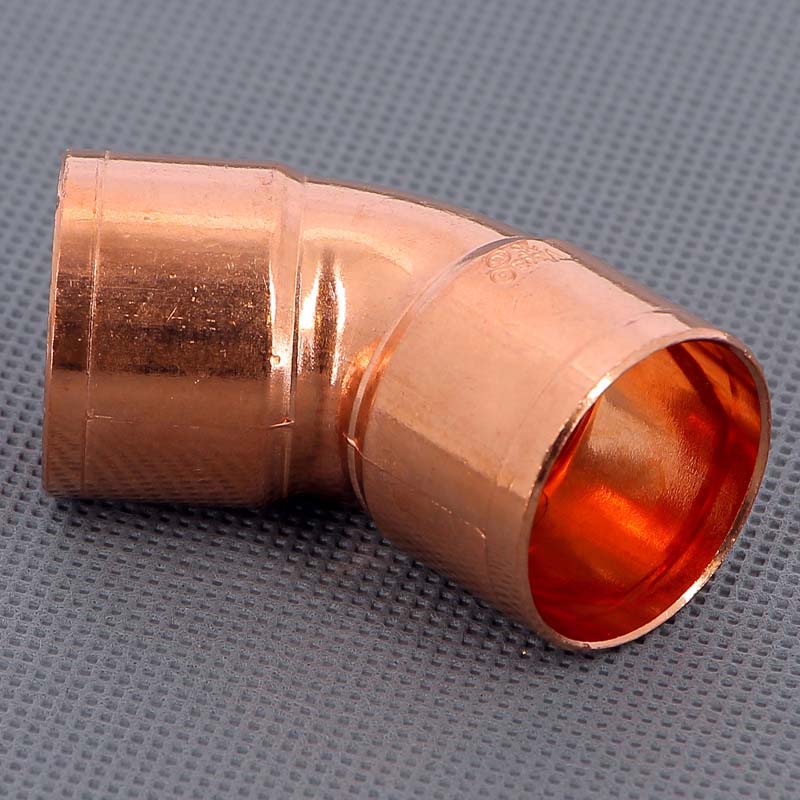 Угол двухраструбный 45° VIEGA пайка 22 мм медный