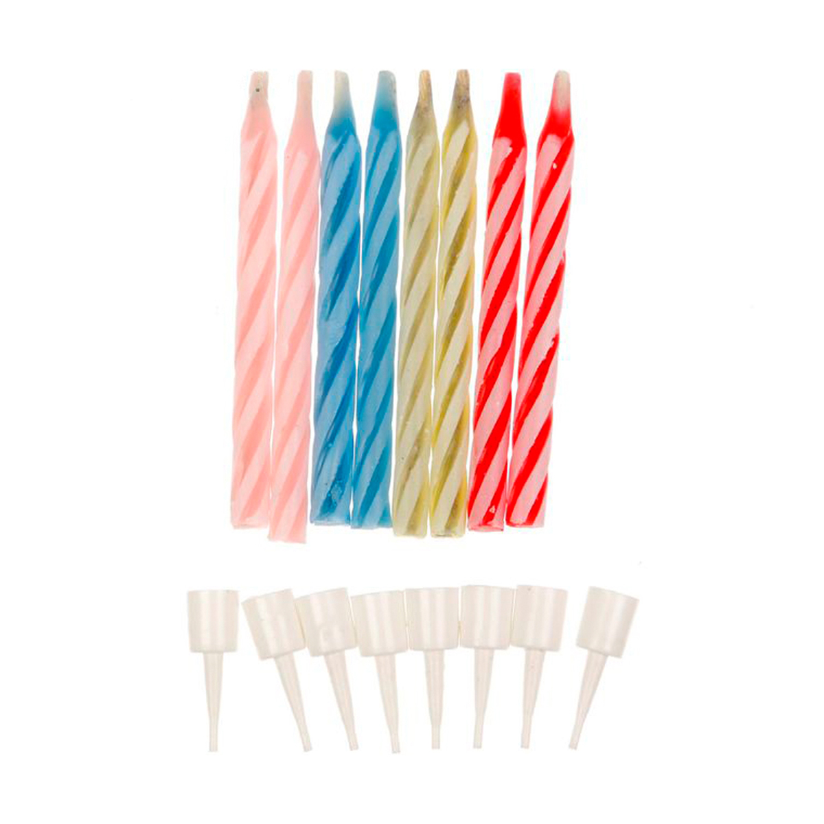 Свечи для торта "с днем рождения" набор 8 шт. (незадуваемые) (1/100) "страна карнавалия" 1722210