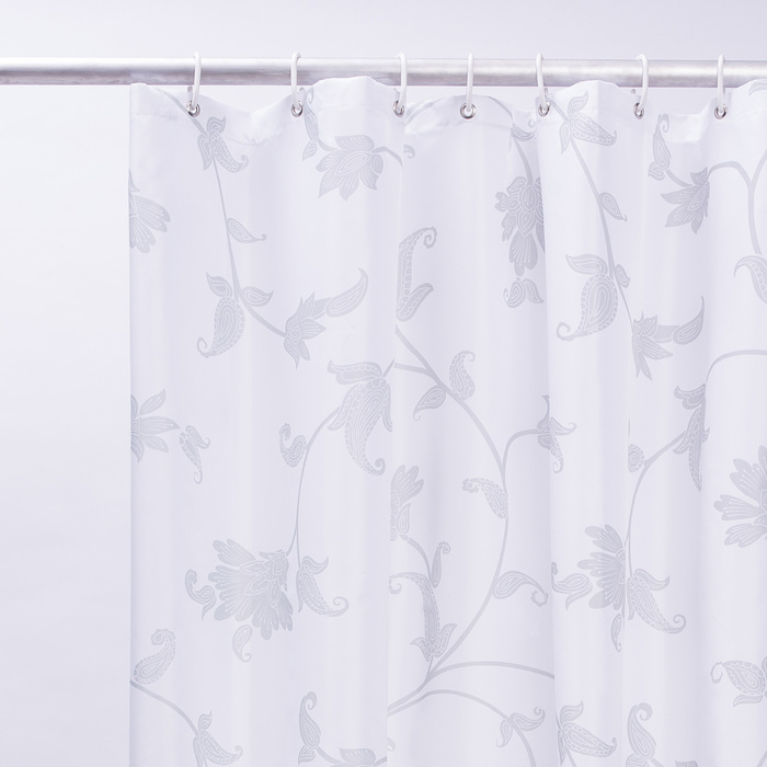 Штора для ванной 200*200 см (полиэстер) elegant silver  (1/20) "iddis" scid132p