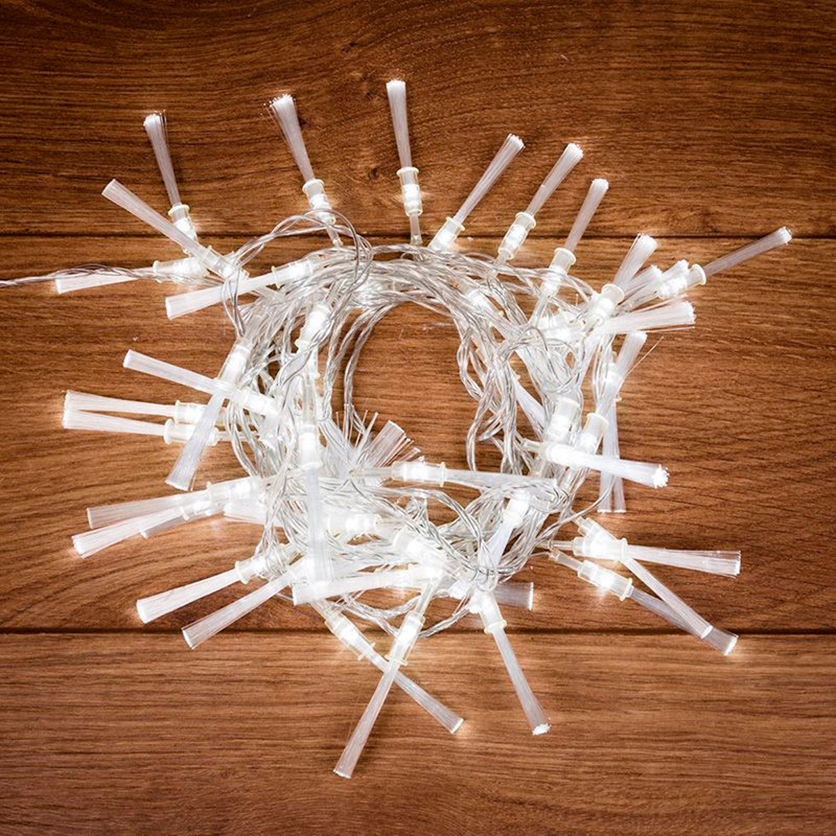 Электрогирлянда "кисточки" 5 м, 48 белых ламп (1/24) "neon-night" 303-035