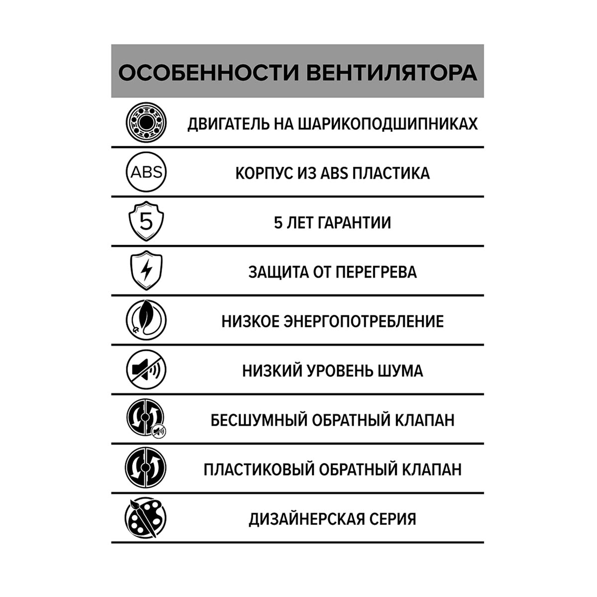 Вентилятор breeze 4c matt black осевой с обратным клапаном d100 декоративный (1/10) "diciti"