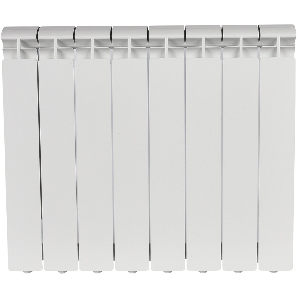 Радиатор STOUT ALPHA 500 мм 8 секций, алюминий (боковое подключение) на 14 кв.м.