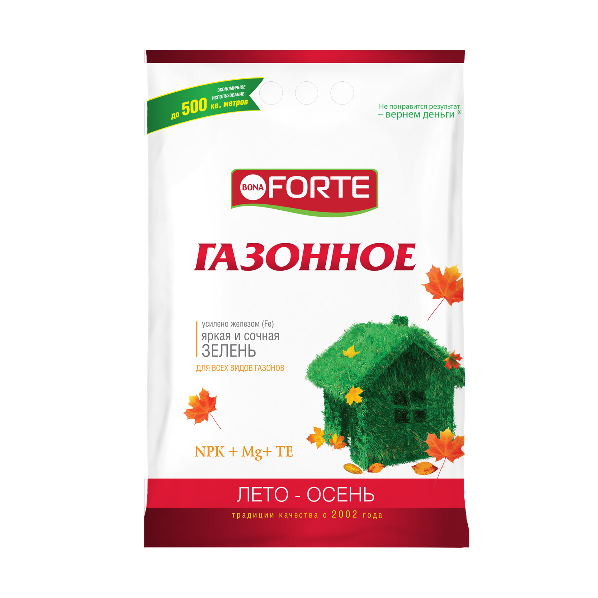 Удобрение "bona forte" газонное (осень) 5 кг (гранул.) (1/5)