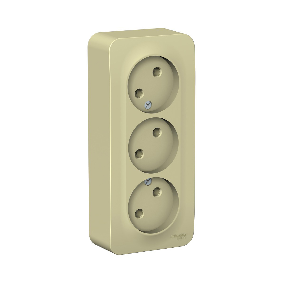 Розетка открыт. уст. "blanca" 3-х местн. 16а, бежевый (1/6/12) "schneider"