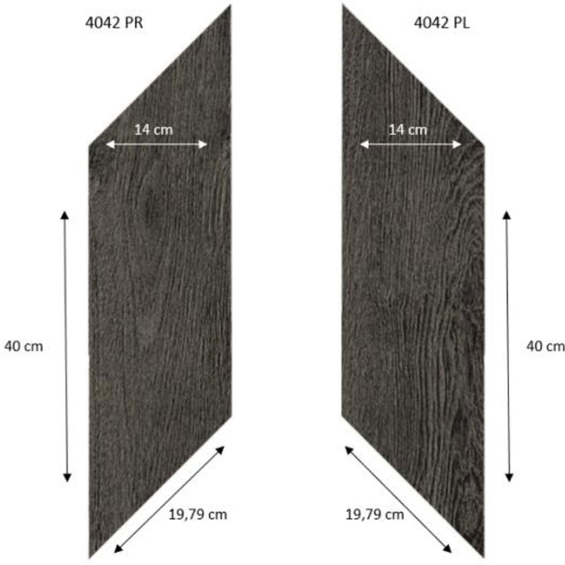 Кварц виниловый ламинат Forbo Effekta Professional PRL ромб 4042 Black Fine Oak PRO