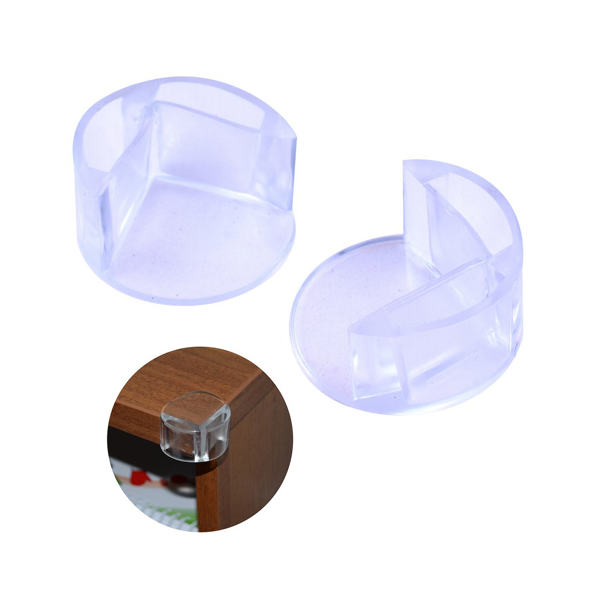 Накладки для мебели на угол круглые самокл. прозрачные, упак. 4 шт (1/12/144) "мультидом" ms45-22