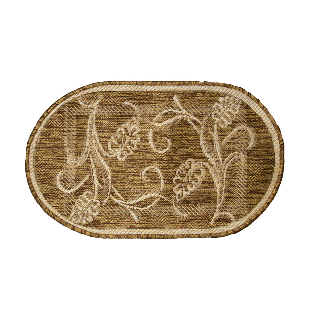 Ковер циновка "эко" 0,6*1,1 м  7907/23 овальный (1/10) "люберецкие ковры"