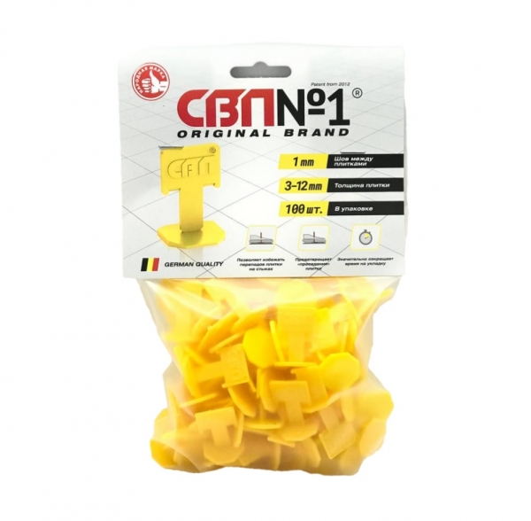 СВП 3Д зажим (система выравнивания плитки) 1мм в упаковке 100 шт