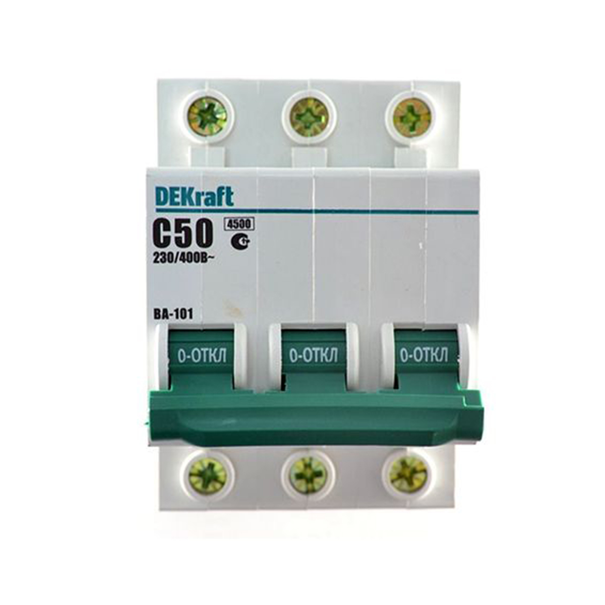 Выключатель автомат. ва-101 3р 50а 4,5ка тип с (1/4/48) "dekraft"