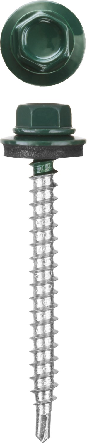 Саморезы СКД кровельные, RAL 6005 зеленый насыщенный, 51 х 4.8 мм, 250 шт, для деревянной обрешетки, STAYER