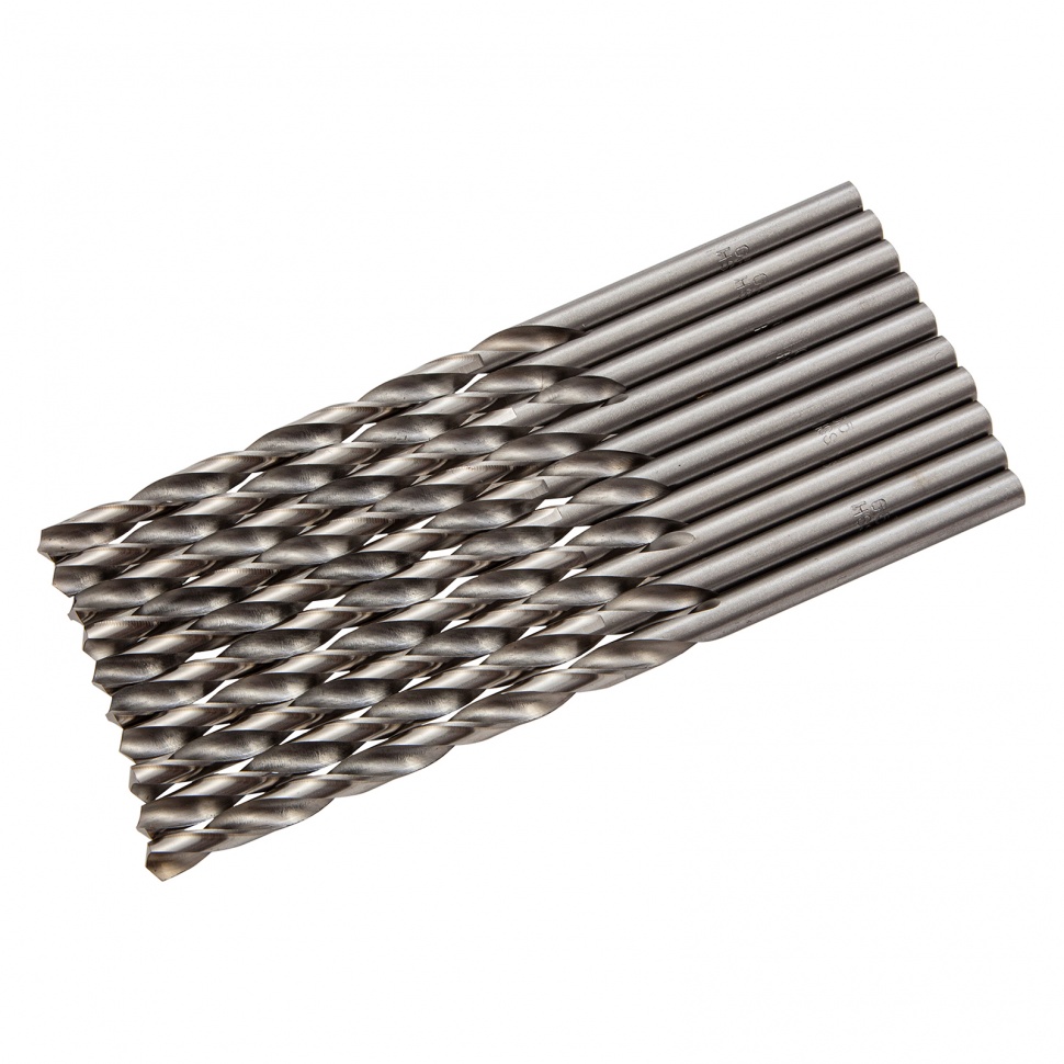 Сверло по металлу, 6.5 х 148 мм, полированное, удл, HSS, 10 шт, цилиндрический хвостовик Matrix (715065)