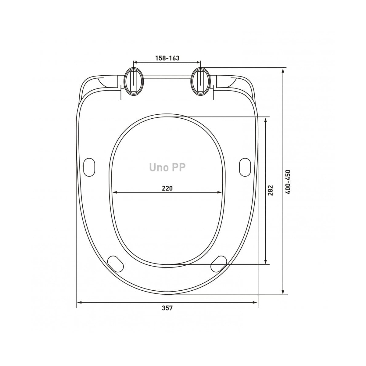 Сиденье для унитаза "uno pp" белое, крепление пласт. (1/10) "berges"