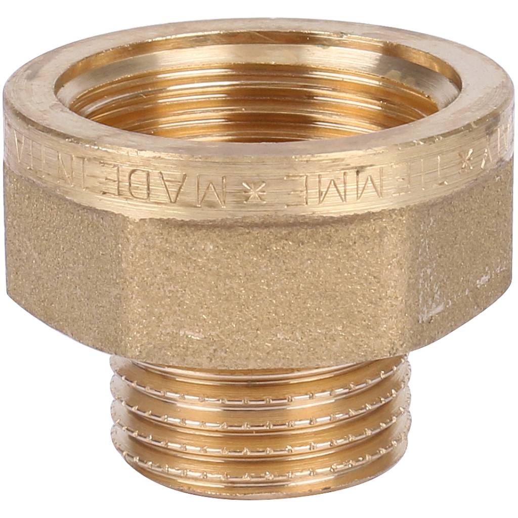 Переходник резьбовой ВН 3/4" x 1/2" латунь TIEMME