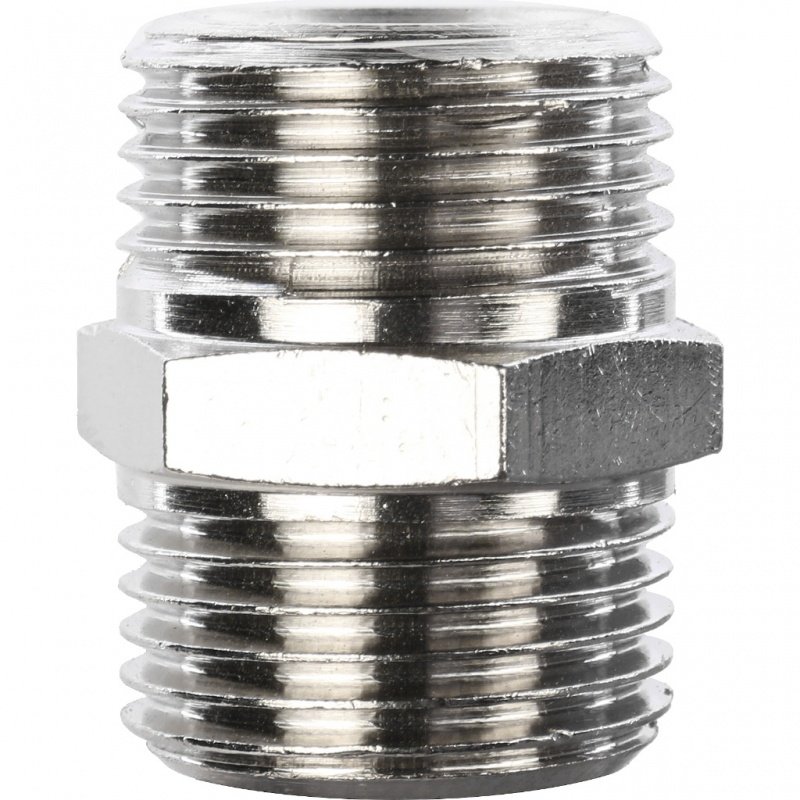 Ниппель НР 3/8" никель STOUT