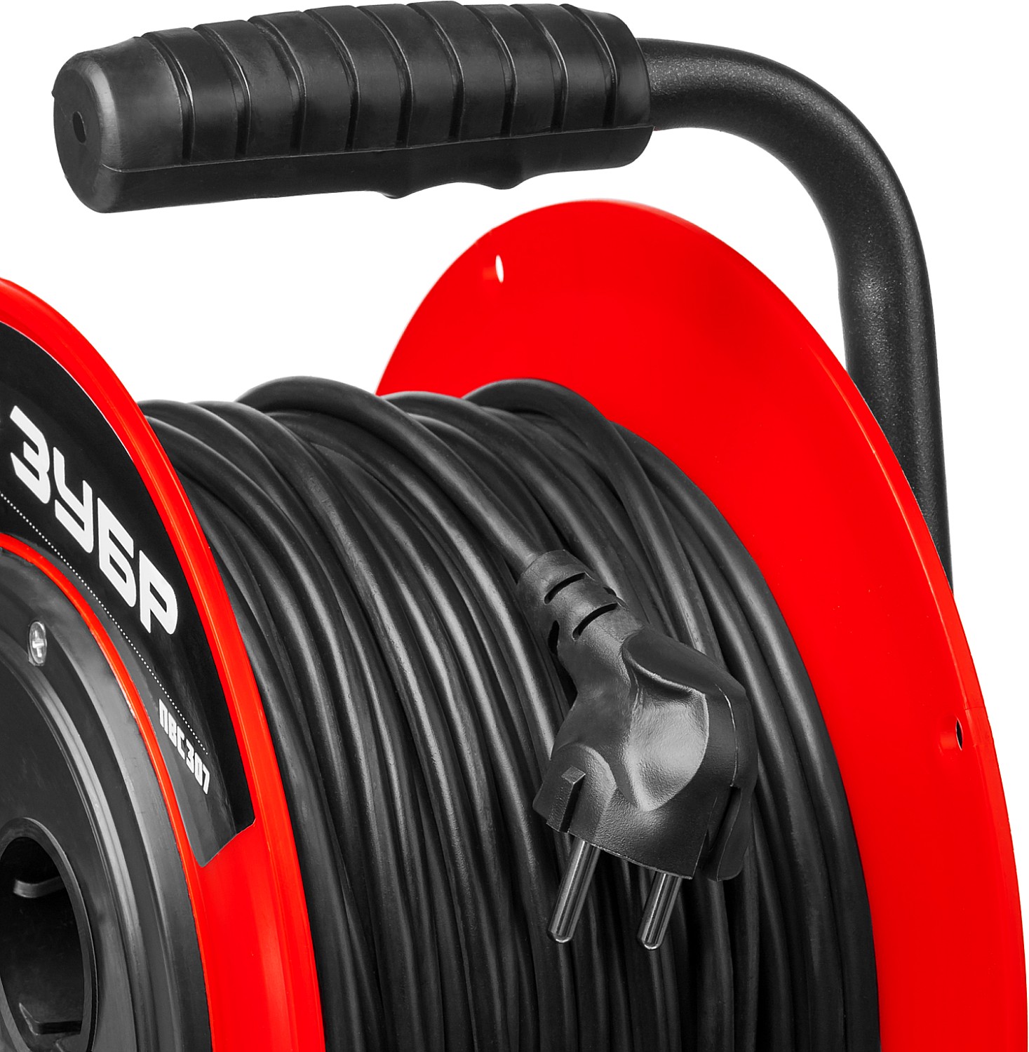 Удлинитель на катушке ЗУБР ПВС 3х0.75 30м 2200Вт, ПВС 307