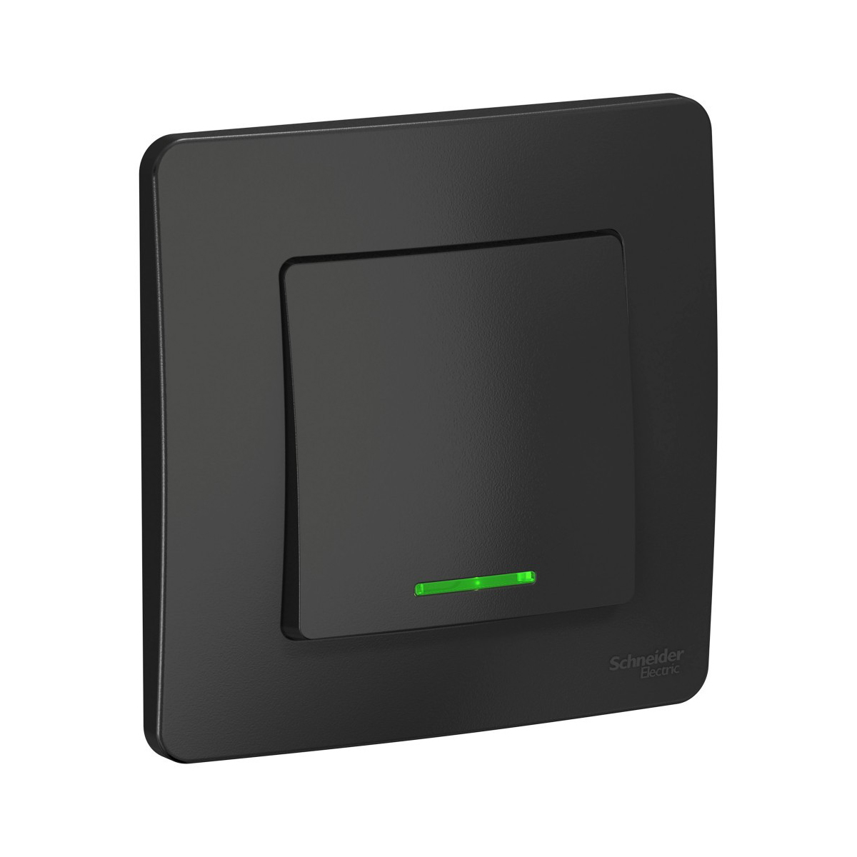 Выключатель "blanca" 1 кл. с индикатором 10а, антрацит (1/10/20) "schneider"