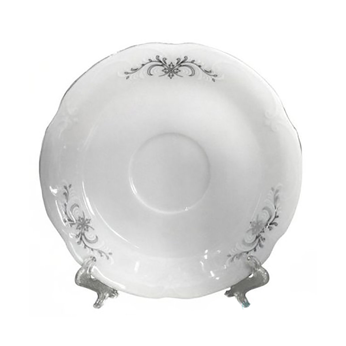 Блюдце "kamelia" серый орнамент 15,7 см (6/36) "cmielow" ok00490-omaz2303