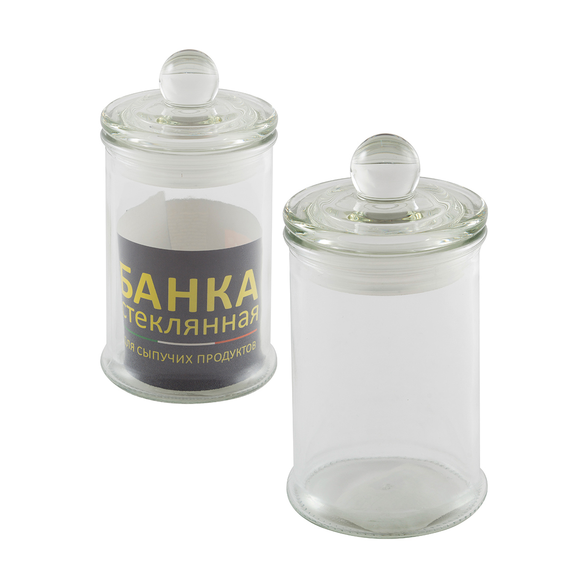 Банка для сыпучих продуктов "banca" 0,15 л с крышкой, стекло (1/24) "mallony"