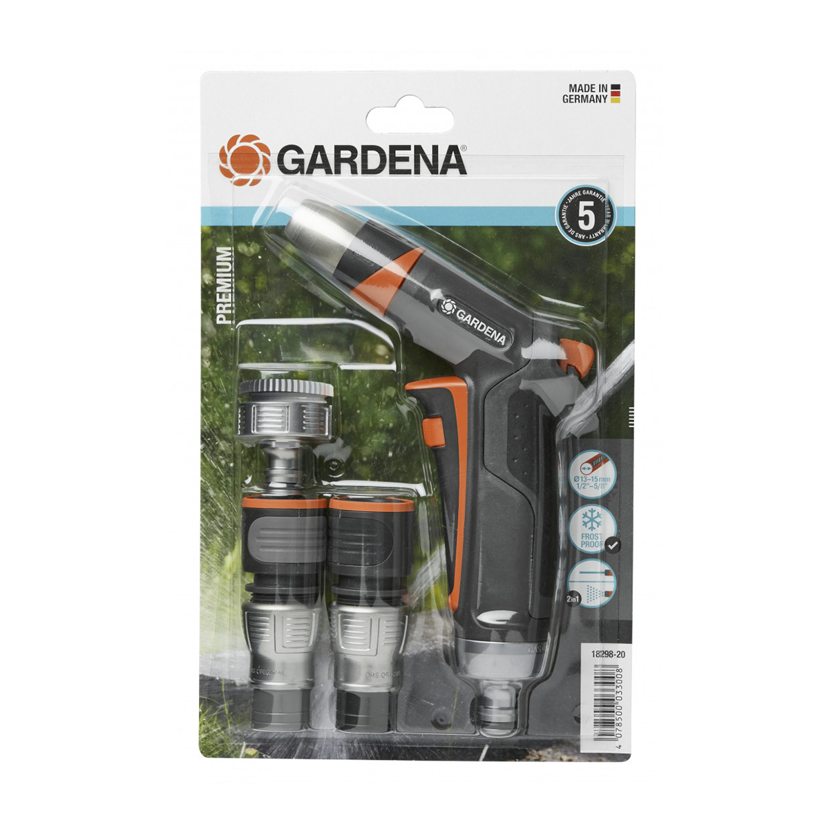 Комплект для полива "premium" (коннект.- 2шт., штуцер, адапт.) (1/6) "gardena" 18298-20.000.00
