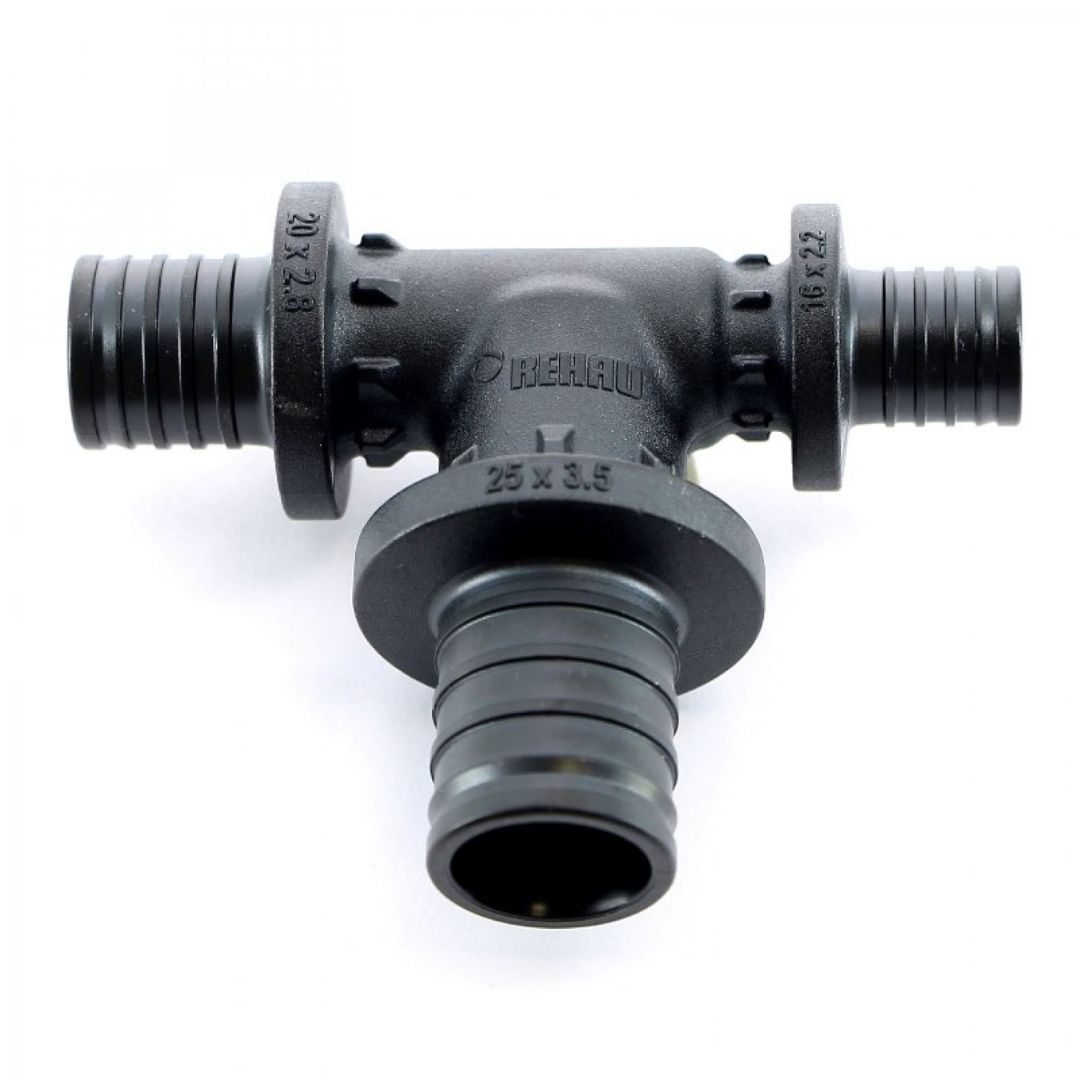 Тройник редукция 20 x 25 x 16 REHAU RAUTITAN PX пластик