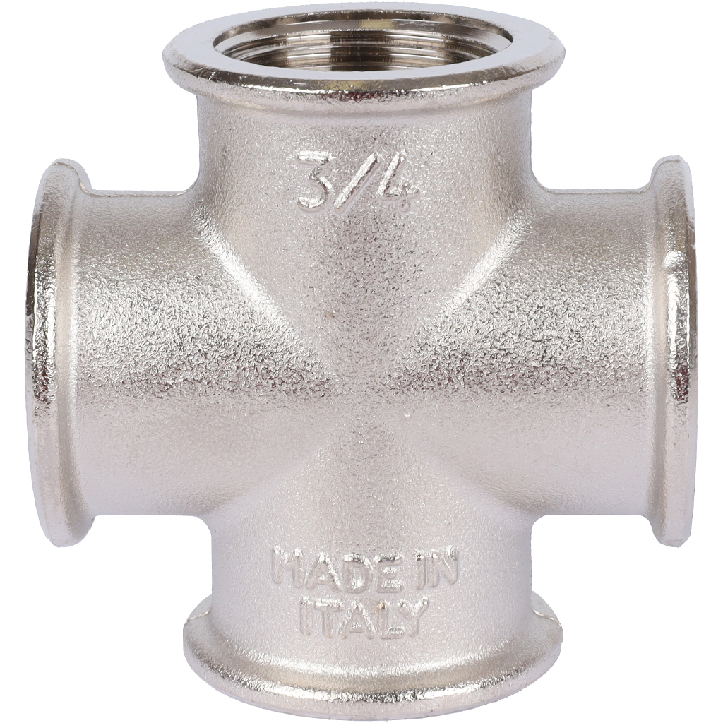 Крестовина 3/4" ВР никель TIEMME