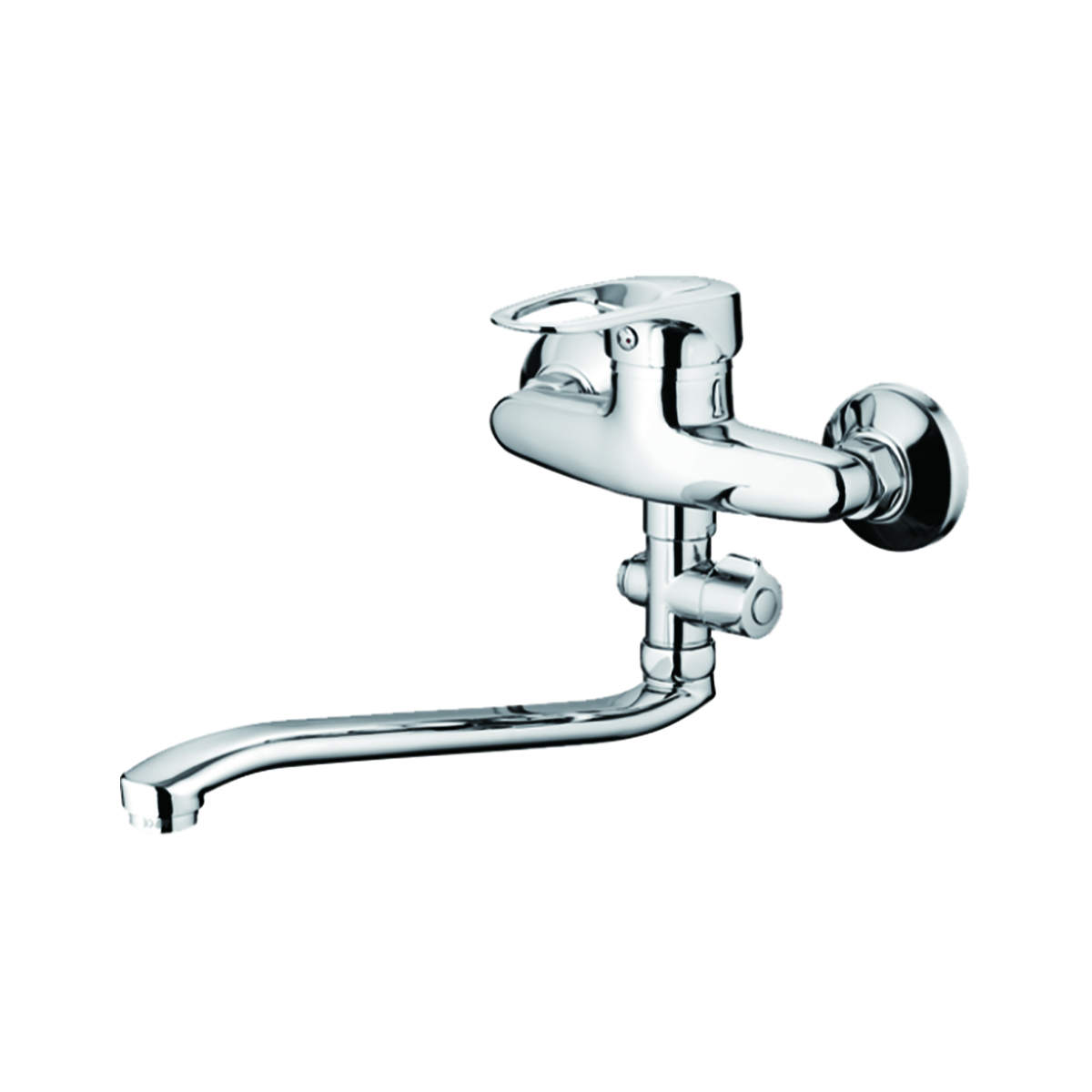 Смеситель для ванн f2128-b длинный поворотн. излив, хром (1/10) "frap"