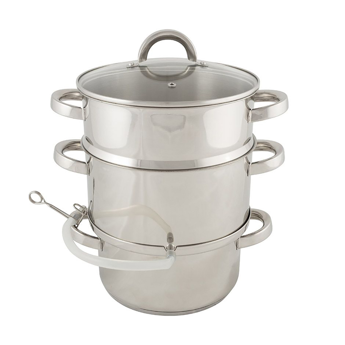 Соковарка нержав. jm-22/6l 6 л, 3 чаши, стекл. крышка (1/2) "mallony"