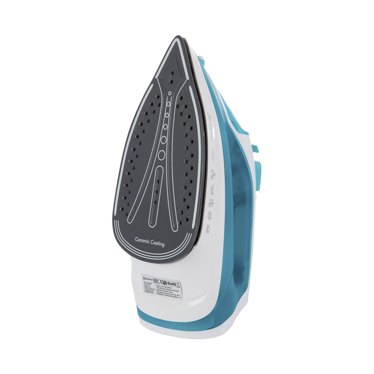 Утюг "матрёна" ma-049  2300 вт подошва керамич. (1/10) бирюзовый