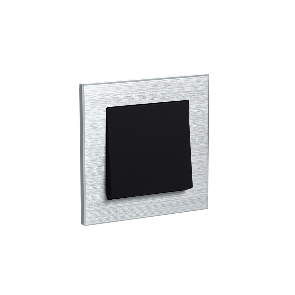 Рамка "atlasdesign nature" 1 местн. универс., металл, серебро (1/15/30) "schneider"