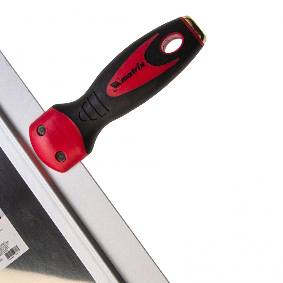 Шпатель фасадный из нержавеющей стали, 450 мм, двухкомпонентная ручка, широкое полотно Matrix (85543)